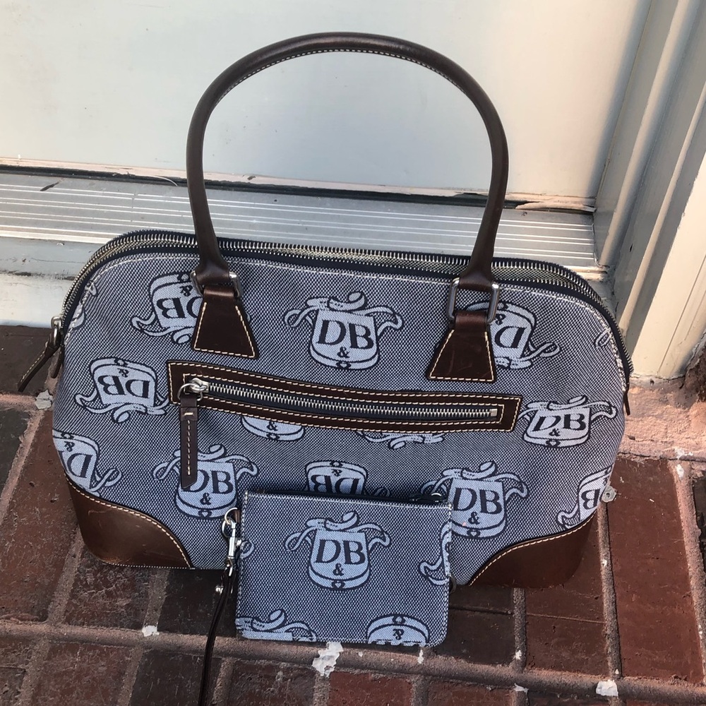 Dooney And Bourke Blue Jean Bag With Coin pouch